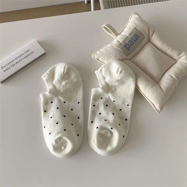 Dot Women's Low cut Liners Socks Invisible Milky White Ankle Socks - Shop at LoveMi