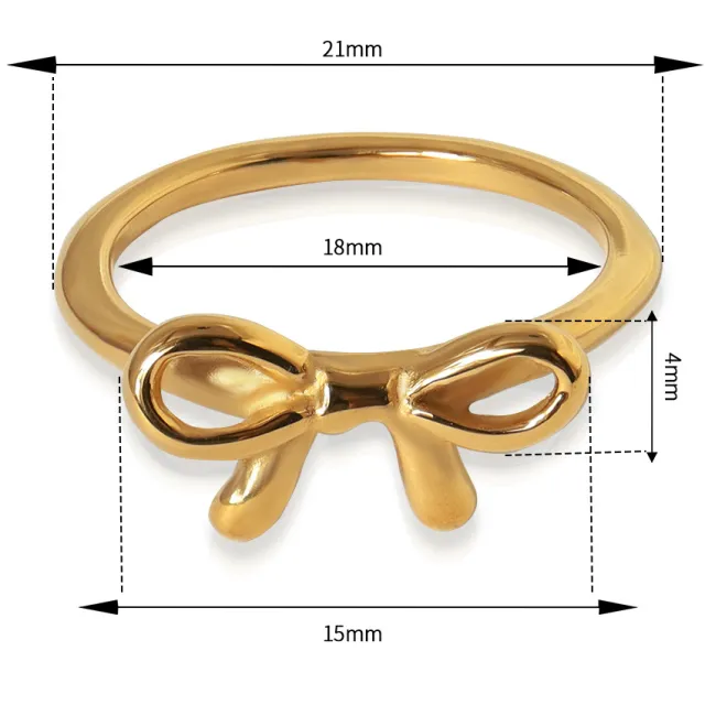 Stainless Steel Bow knot Cross Titanium steel style Ring Women's Design Bow - Shop at LoveMi