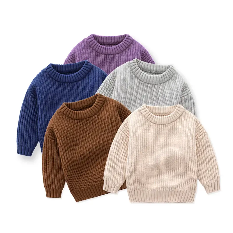 Baby Boys Girls Children Autumn And Winter Loose Knitted Coat Sweater