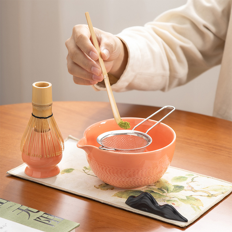 Matcha 7-piece Tea Set Suit Tea Whisk Matcha Bowl (Blind