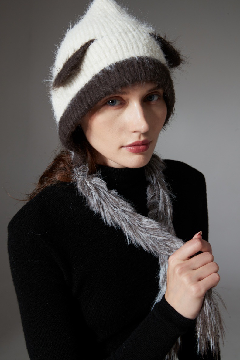 Cat Ears Mink Wool Ear-Protection Knitted Hat — Cozy Animal Ear Beanie