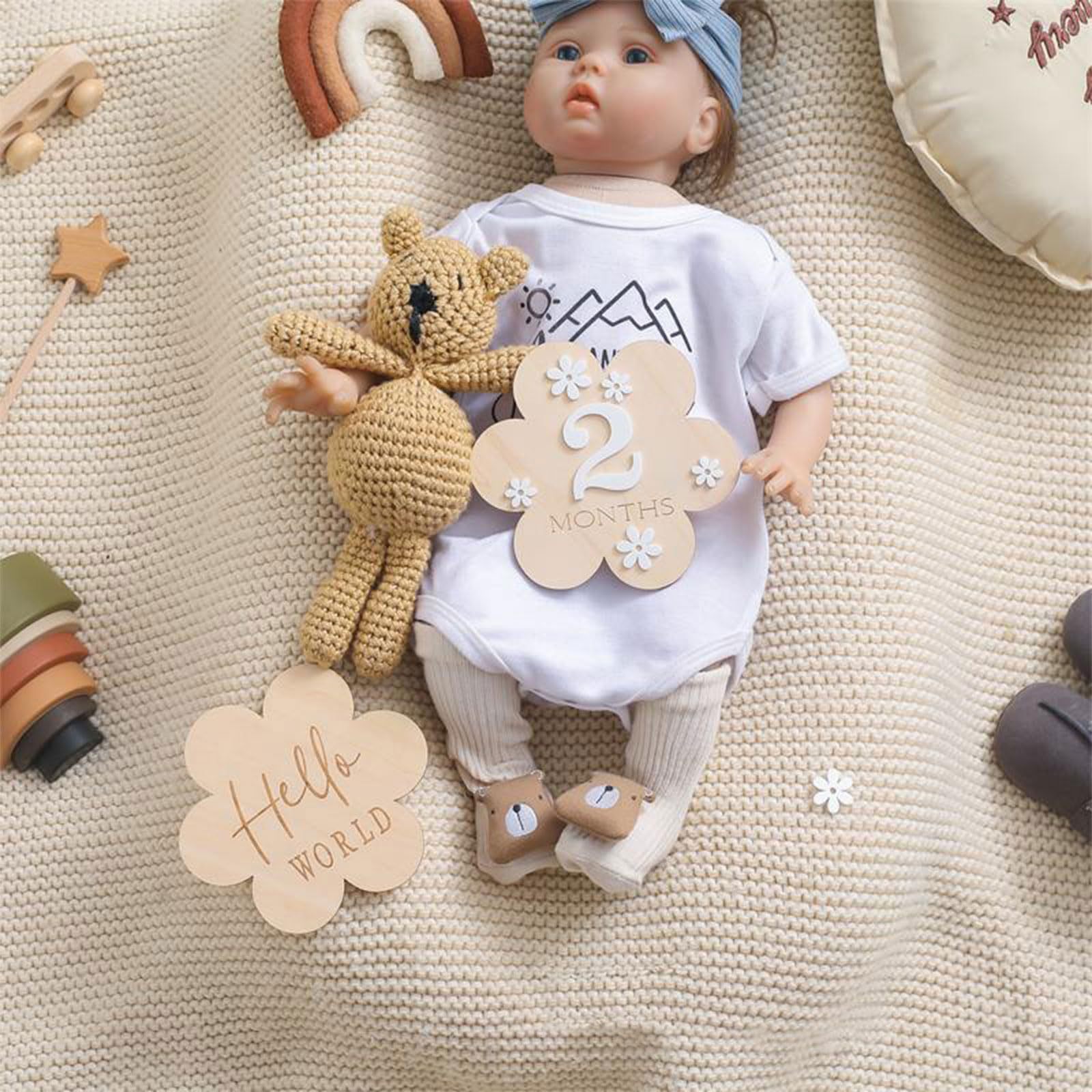 Title 1, Newborn Baby Foto Commemorative Flower 1-12mont...