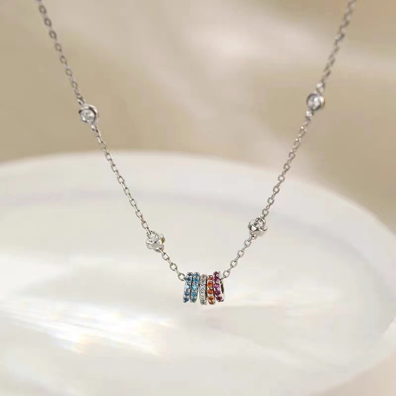 Colorful Lucky Beads Necklace Female Personality Simple