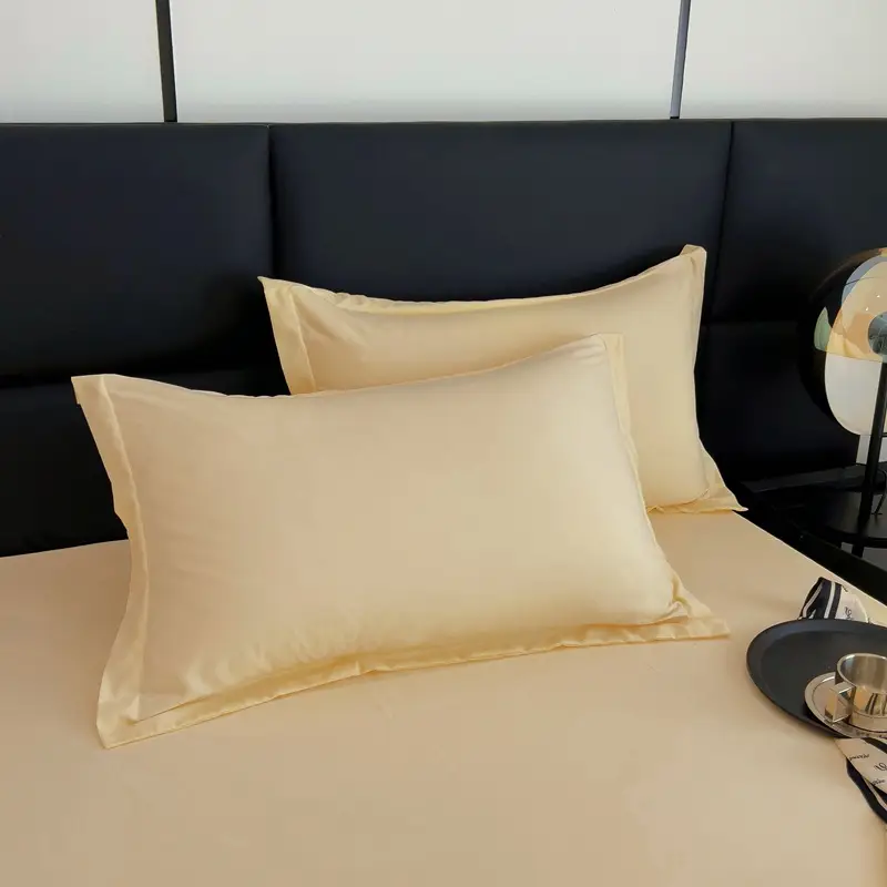 Modern Minimalist Washed Cotton Solid Color Pillowcase Pillow Insert Pairs