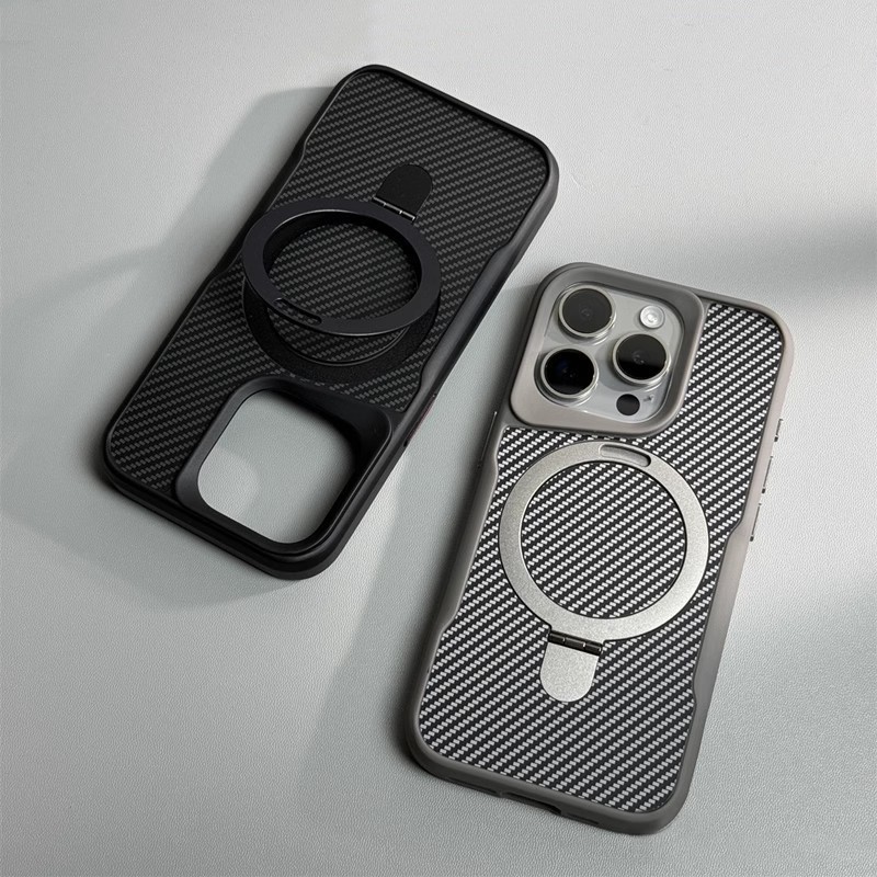 Carcasă telefon mobil cu model din fibră de carbon Absorbție magnetică All-inclusive