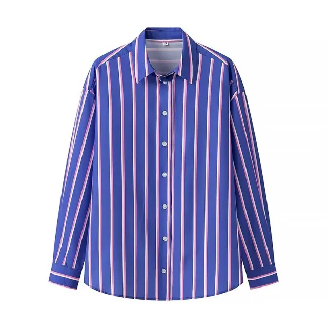 European And American Striped Shirt Trousers Suit Top - Shop at LoveMi