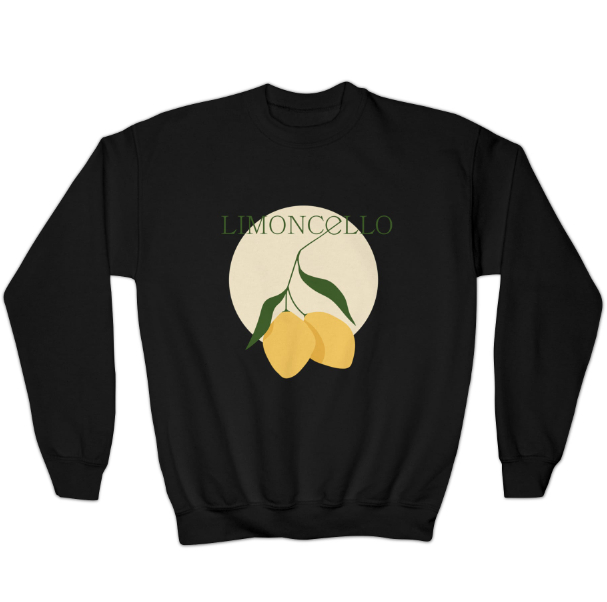 European And American Lemon Printing Youth Round Neck Sweatshirt