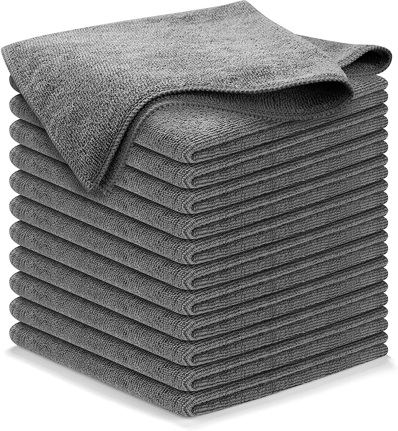 12-Piece Set 40X 40Cm 16-Inch Microfiber Gray Towel For, picture 3 of 3