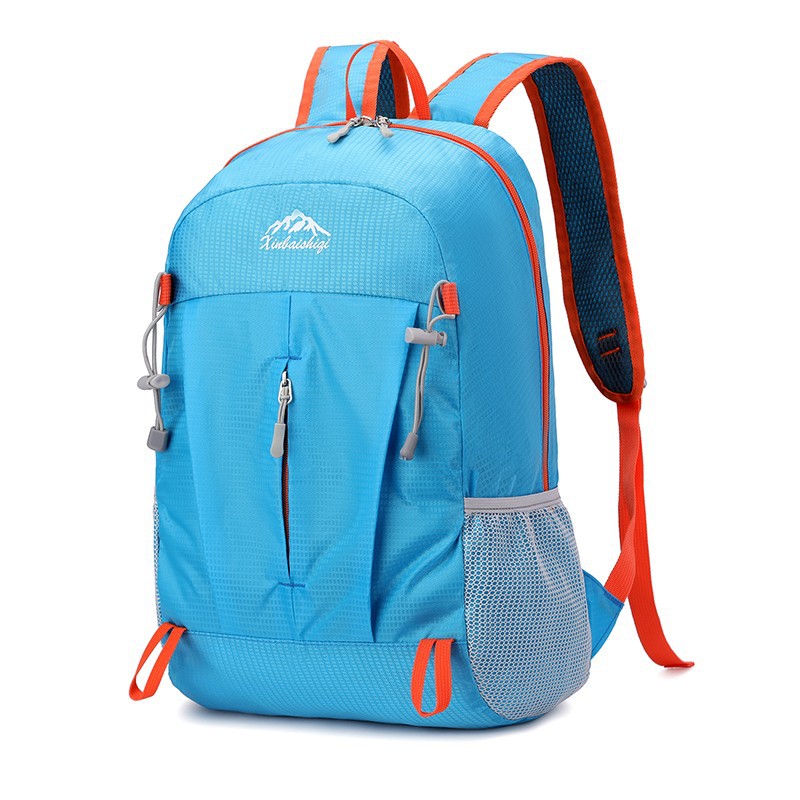 New Lightweight Foldable Outdoor Sports And Travel Backpack Light Blue 43X28X15CM
