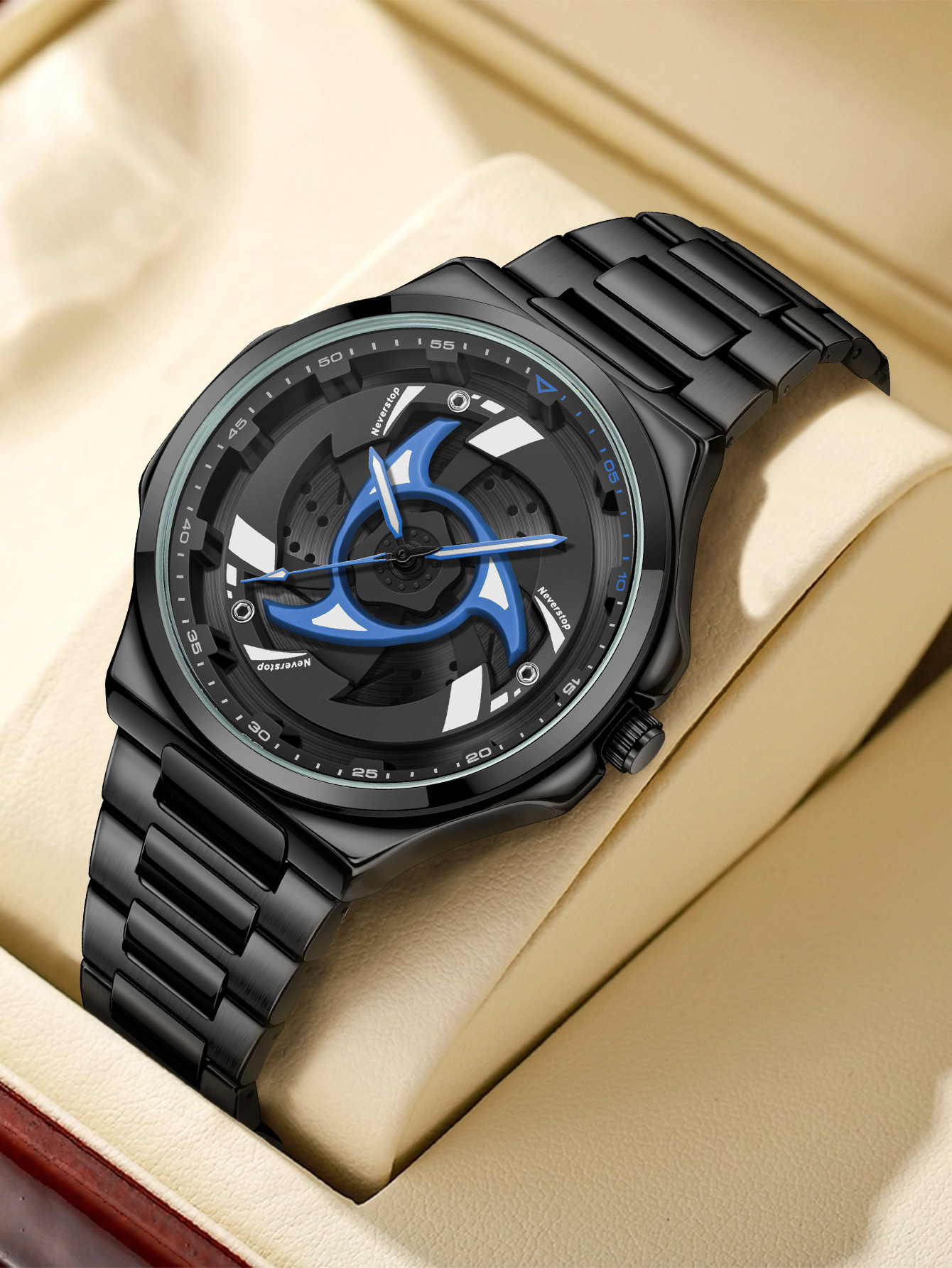 Neverstop 946 Rotating Bezel Dial Quartz Watch With A Sporty Design For Men