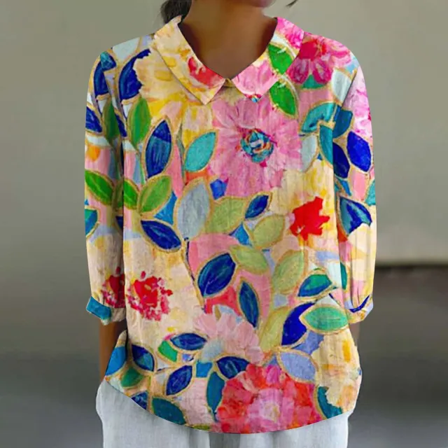 Women's Loose Casual Graffiti Printing Shirt Xl2462Hyh14 - Shop at LoveMi
