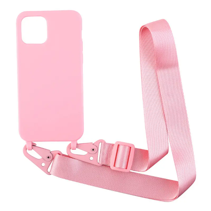 Buckle Ribbon Lanyard Phone Case Protective Sleeve