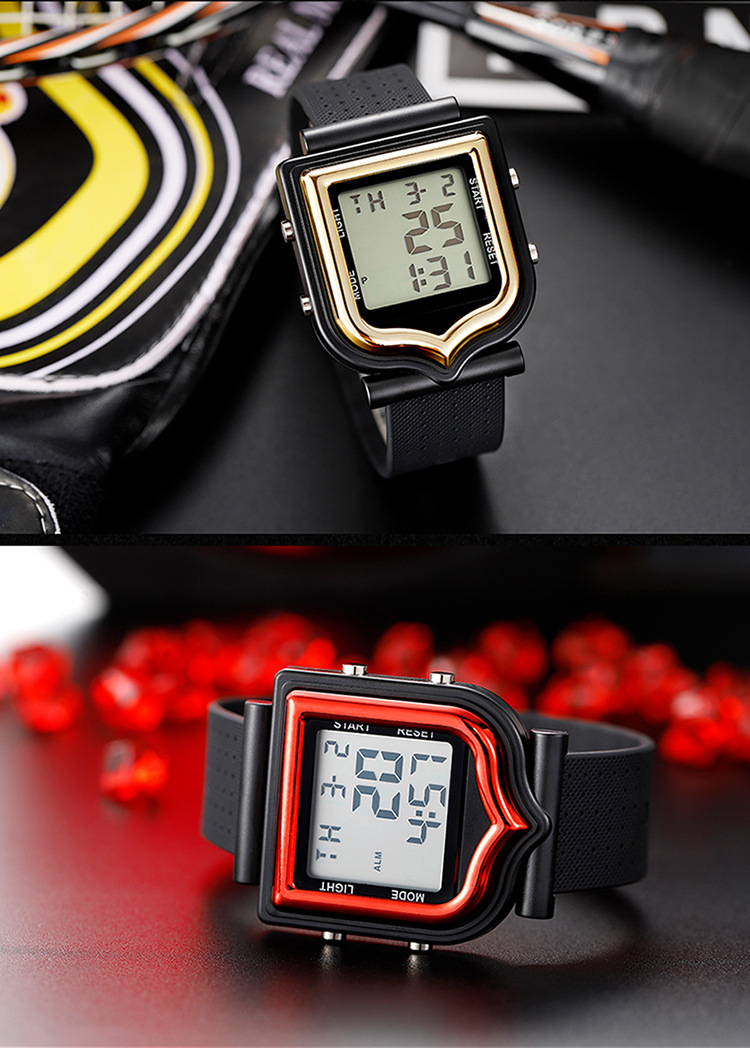 Sanda 388 Stylish Fashionable Square Outdoor Sports Digital Watch