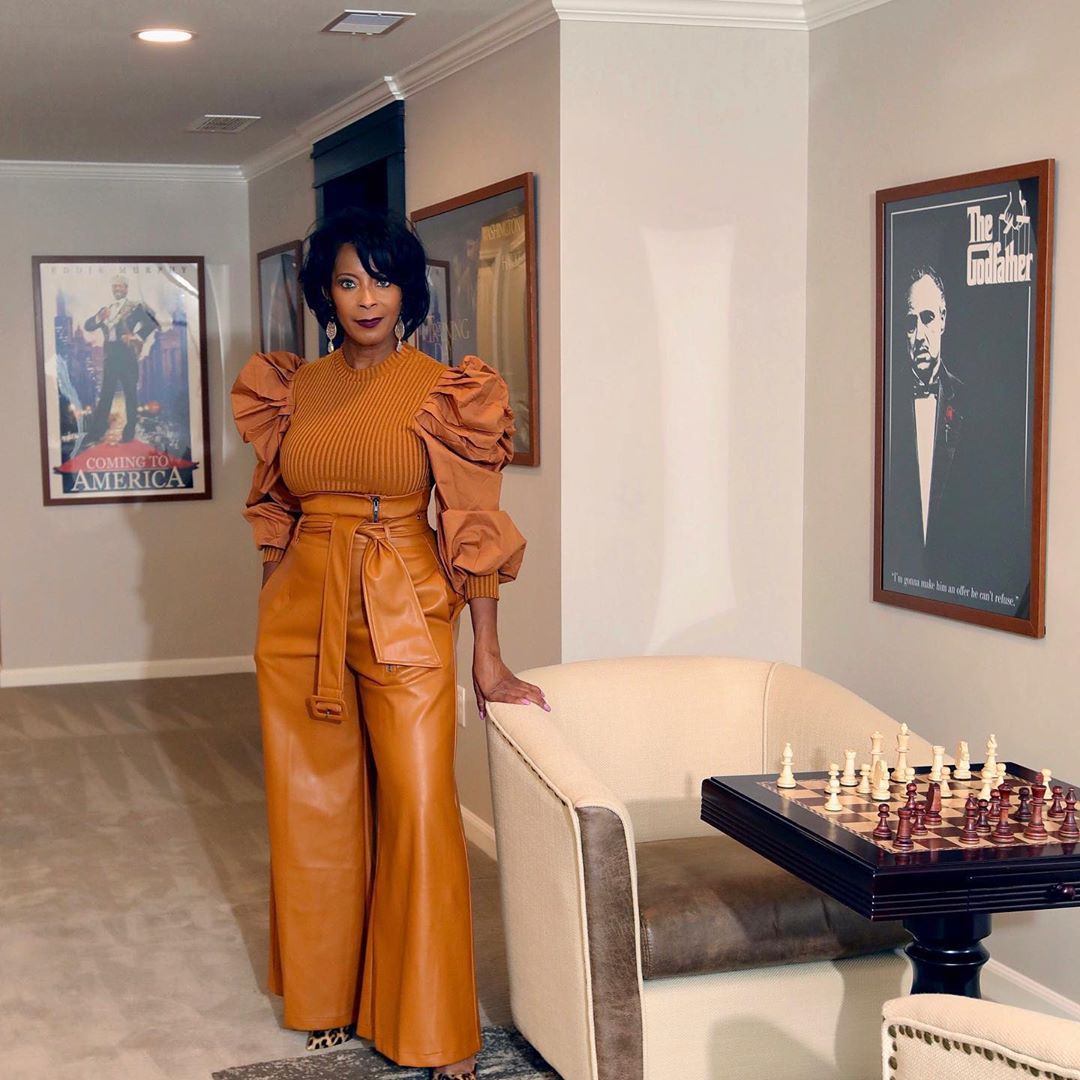 Womens PU High-waisted Wide-leg Pants - Image 5