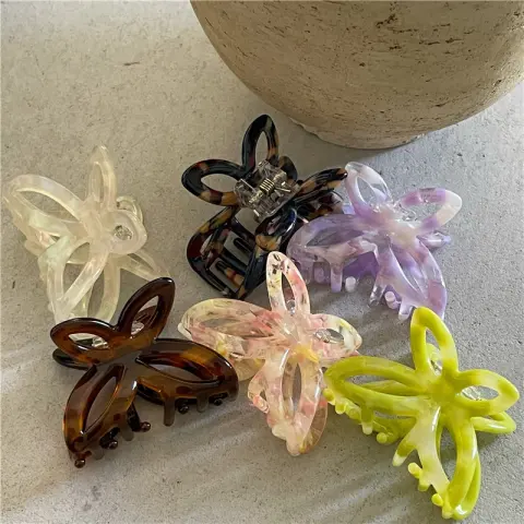 Fashion Retro Colorized Butterfly Small Hair Clip