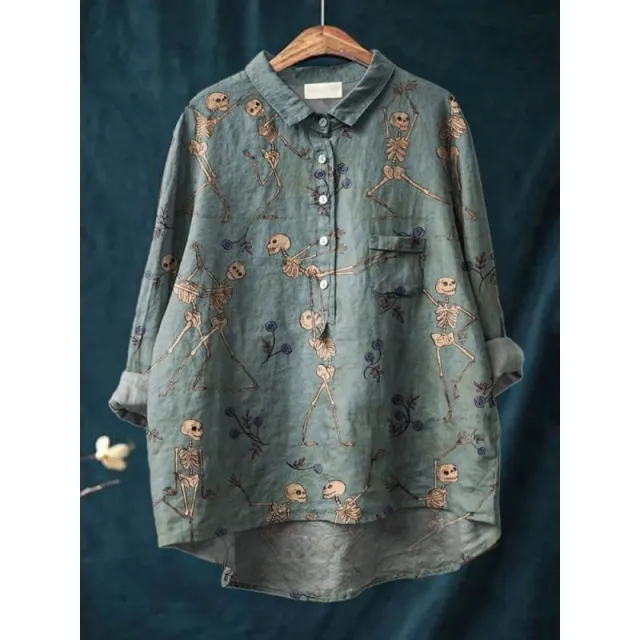 Animal Print Hawaiian Long Sleeve Shirt Ncxcs11 L - Shop at LoveMi