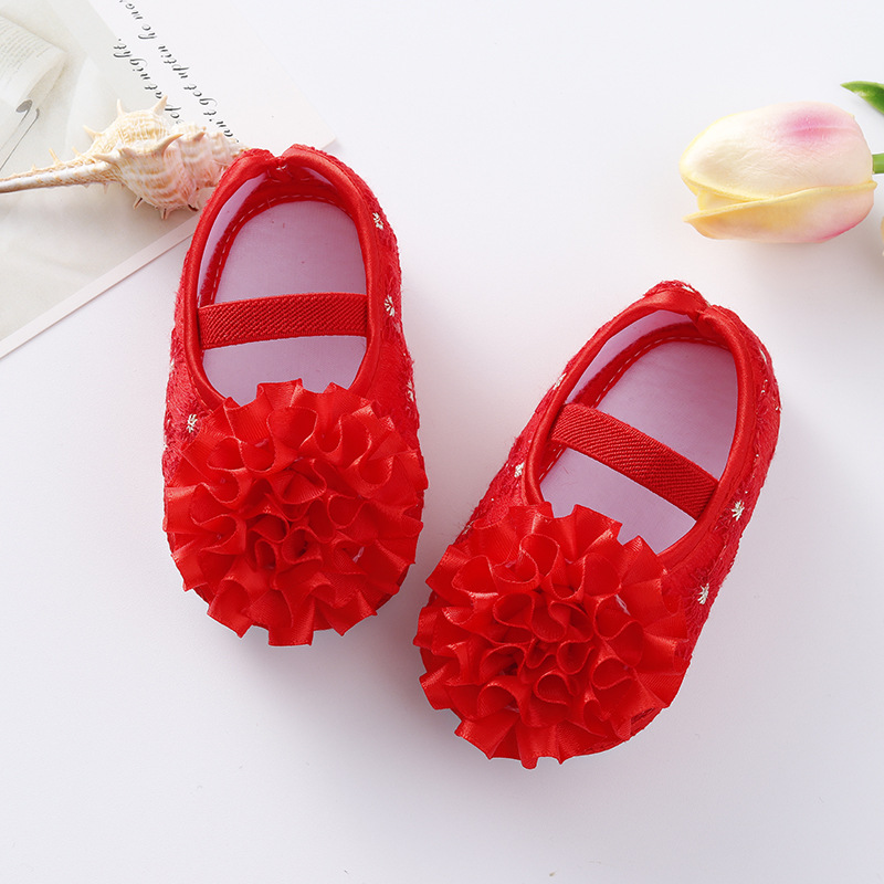 Cute Flower Princess September Baby Soft Sole Infant Shoes