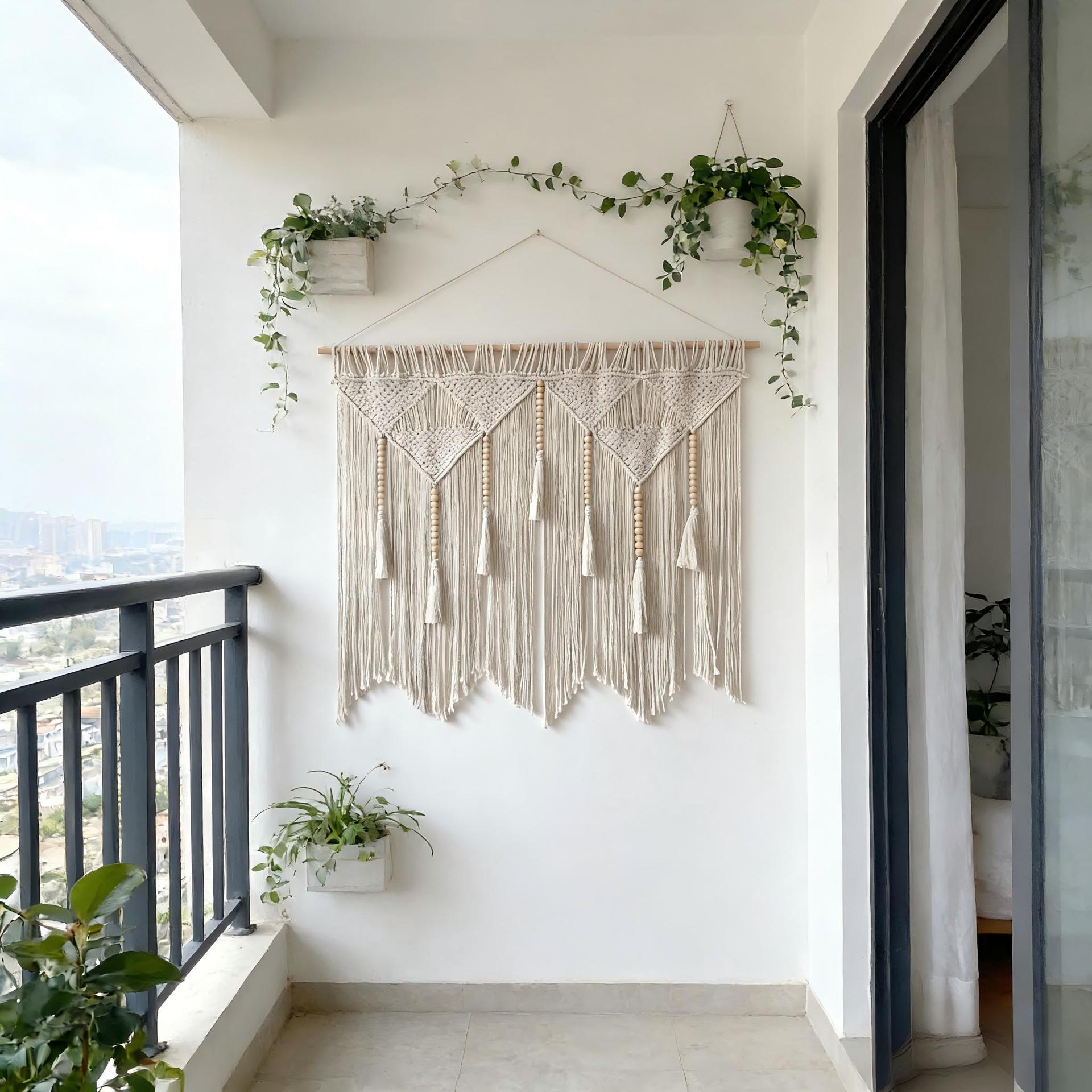 Hand-Woven Cotton Wall Hanging, picture 3 of 4