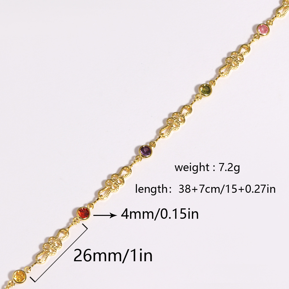 Retro-style Colorful Zircon Womens Necklace