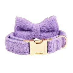 Purple Small Dog Pet Bag - Dog Collar And Bow - View 1