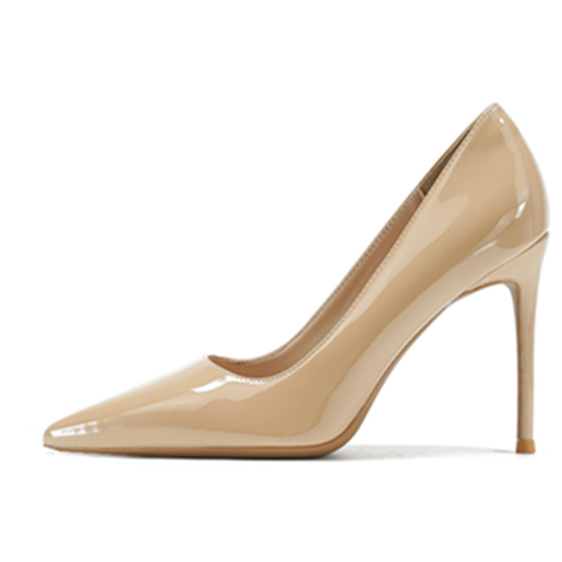 Low-cut Stiletto Heels In Glossy Patent Leather For Women