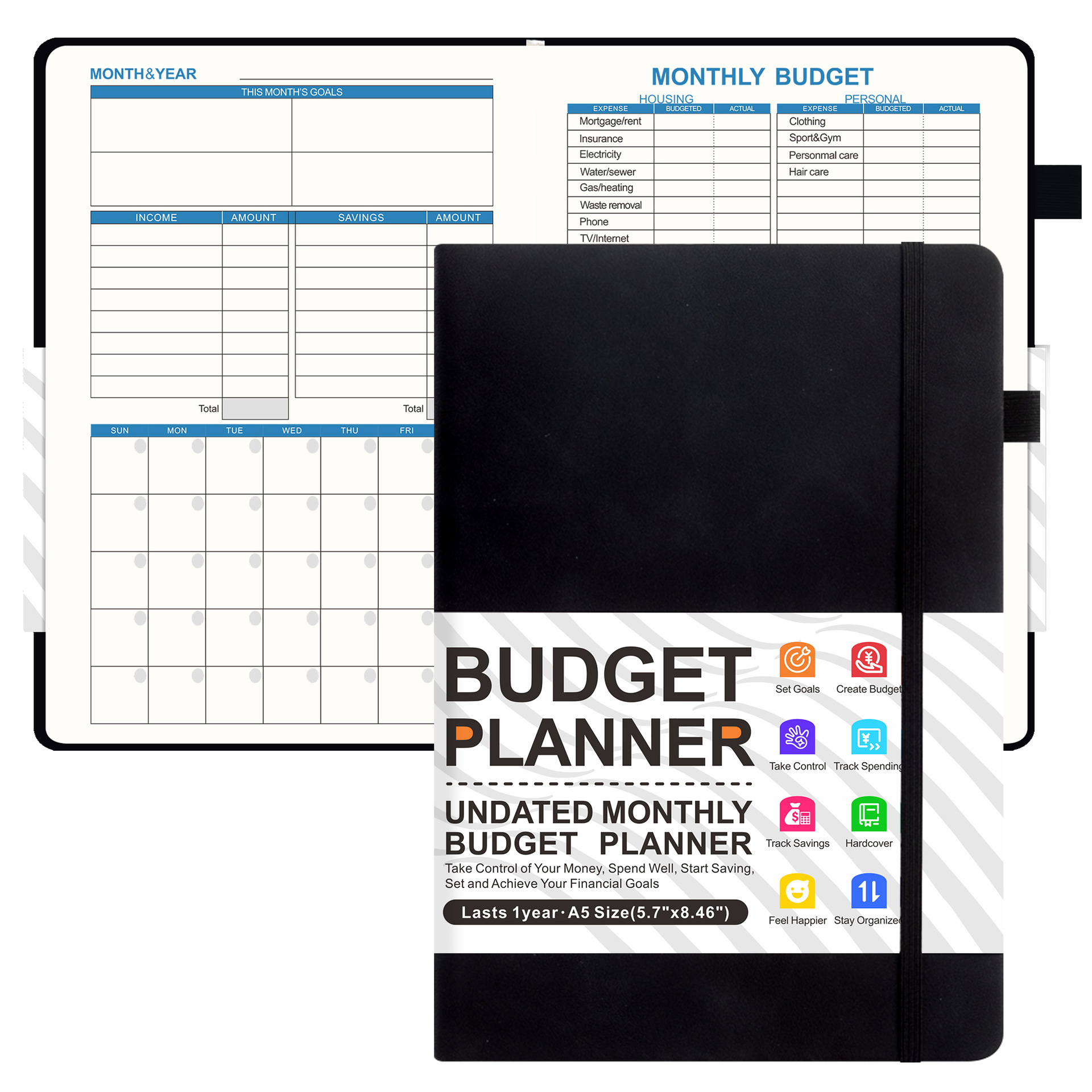 A May Plan English Budget Notebook Financial Ledger 2