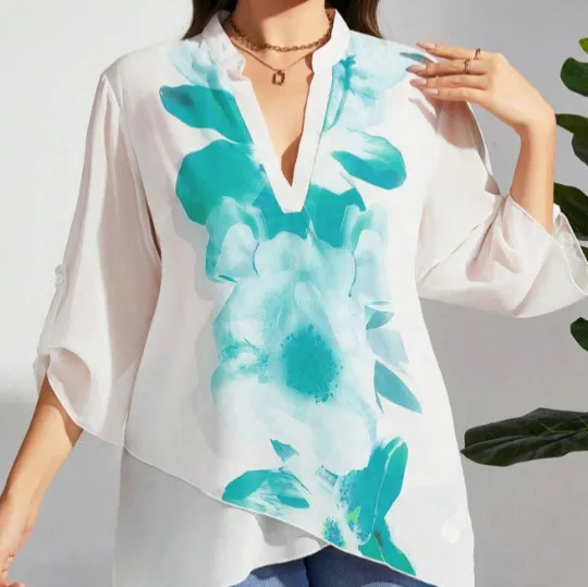 Women's Clothing Loose Shirt Elegant Fashion Design Green - Shop at LoveMi