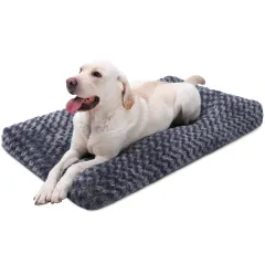 Embossed Velvet Dog Mat Bite-resistant Scratch Pet Mattress Four Seasons Universal Anti-slip Soft - Dark Grey - View 1