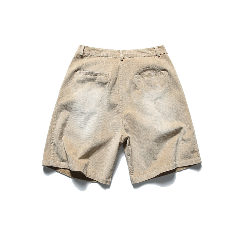 Title 19, Pit Washed Solid Color Shorts Retro Casual Stra...