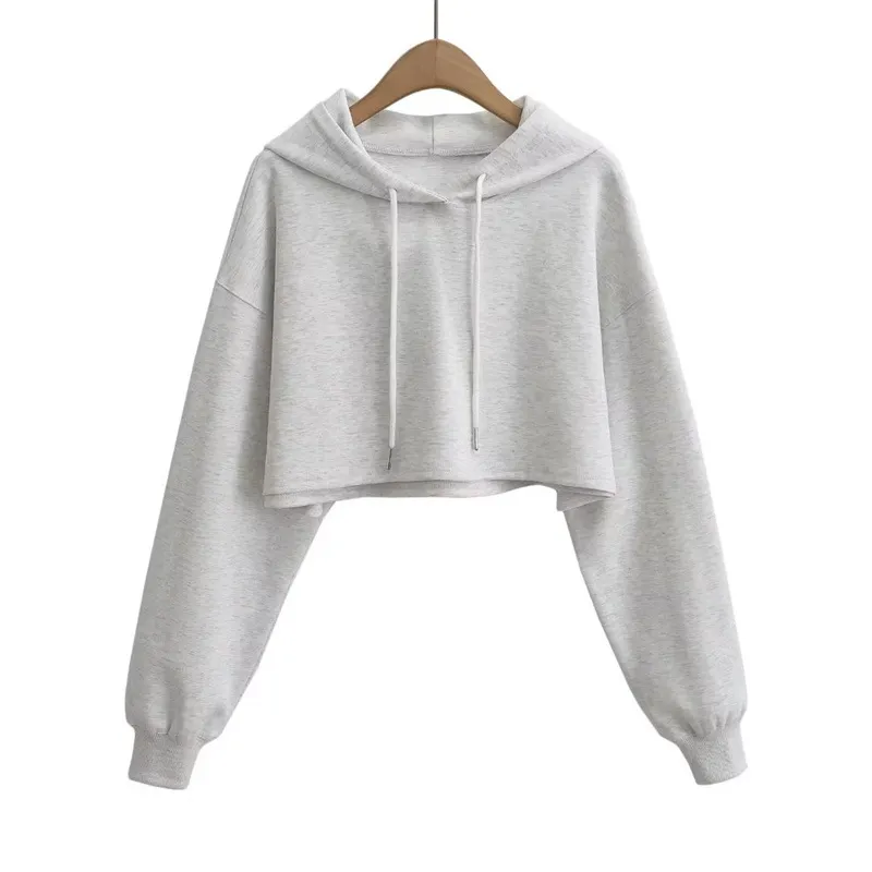 High Waist Short Personality Trendy Sweater - White