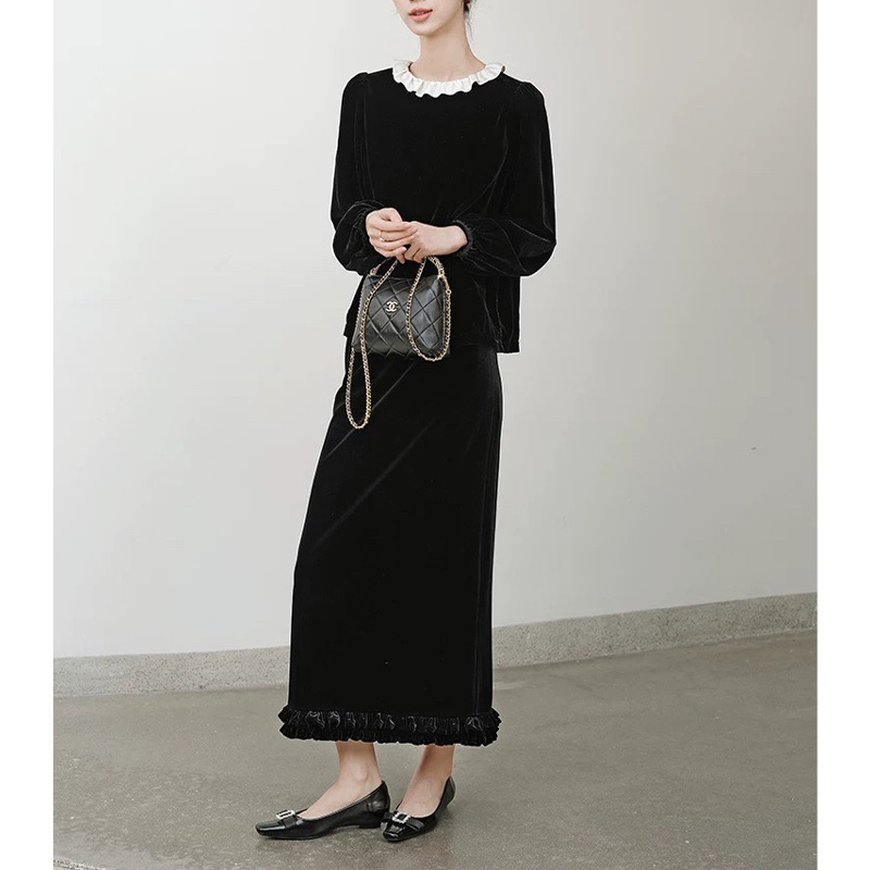 Ruffled Hem Long Skirt, picture 4 of 6