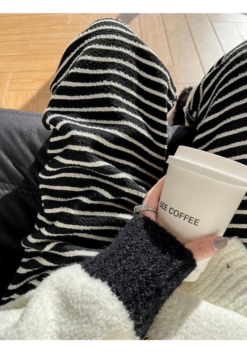 Knitted Striped Wide-leg Pants Children