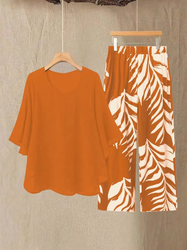 Women's Chiffon Fashionable Elegant Loose Suit Orange - Shop at LoveMi