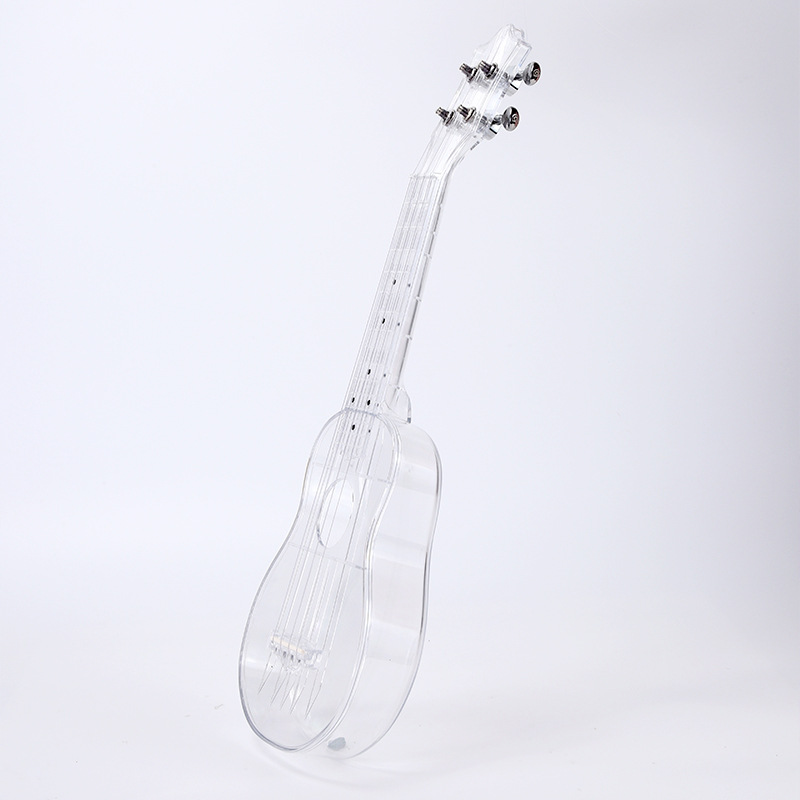 21-inch Transparent Plastic Ukulele Four-string Small Guitar Beginner Musical Instrument