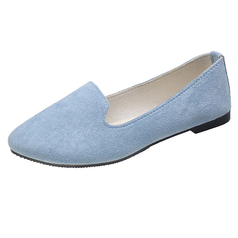 Spring And Autumn Women's New Candy Color Work Flat Shoes - Magnolia-42
