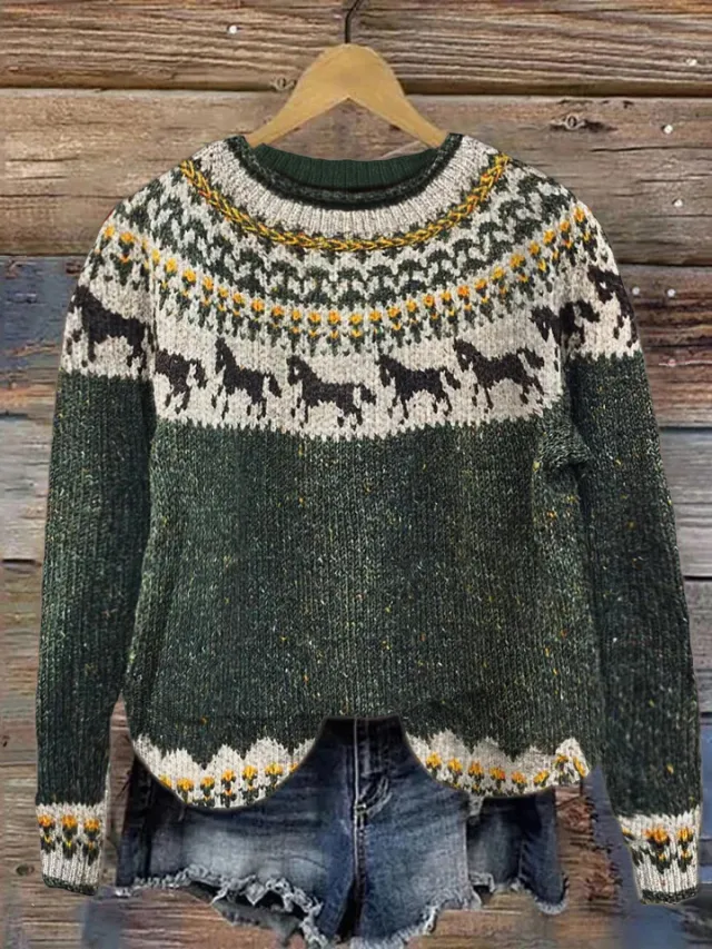 Womens Printed Crew Neck Long Sleeve Sweatshirt Top E103 Xs - Shop at LoveMi