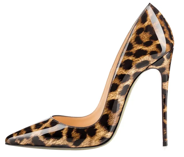 Animal Texture Pointed Toe High Heel Women's Shoes Leopard - Shop at LoveMi