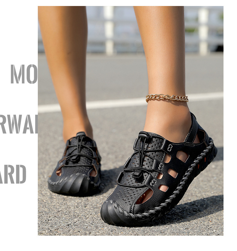 Unisex Casual Closed-Toe Beach Shoes — worn view 7