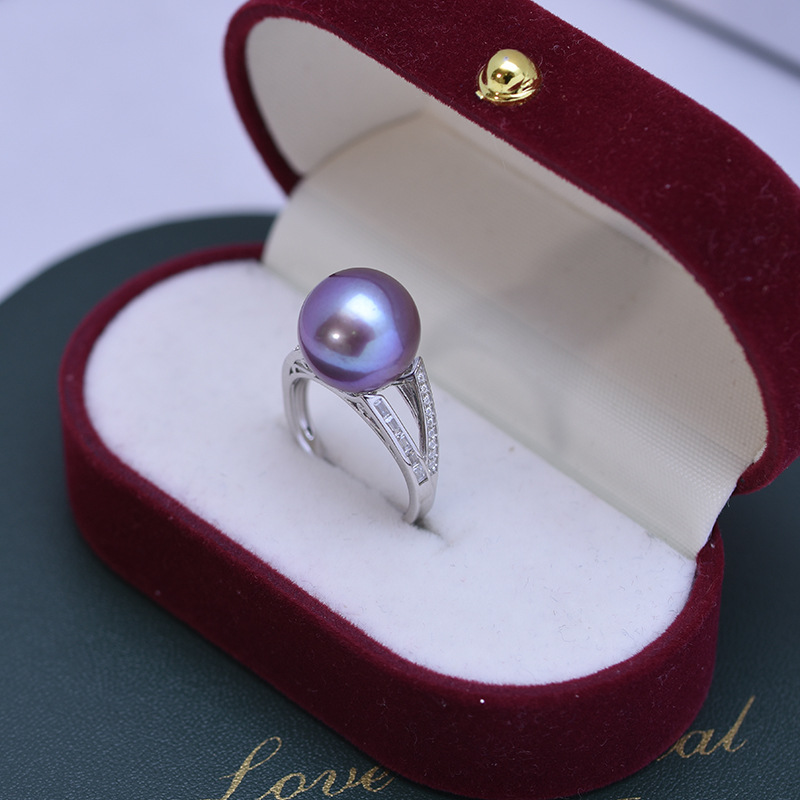 S925 Silver Purple Pearl