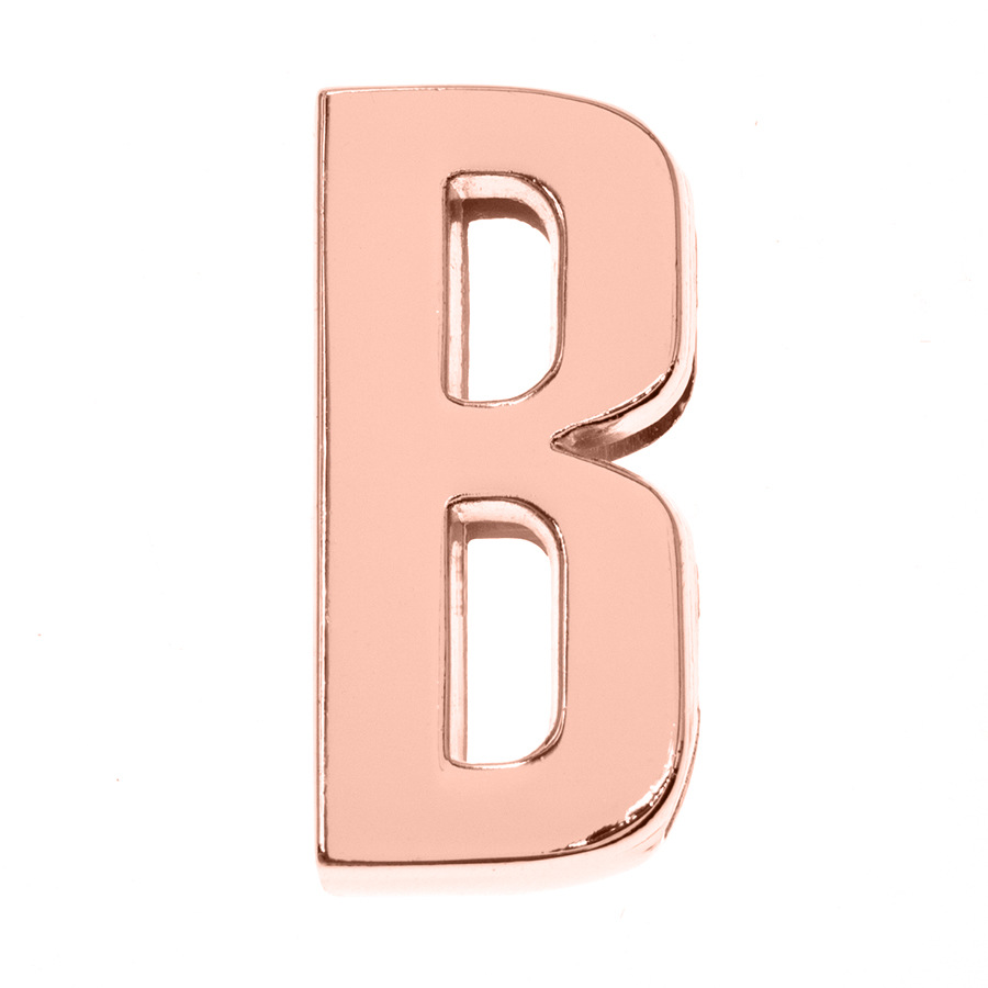 30Mm Rose Gold Letter B