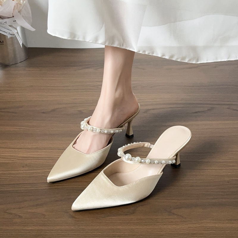 Outerwear Summer Stiletto-pointed-toe Closed-toe Sandals