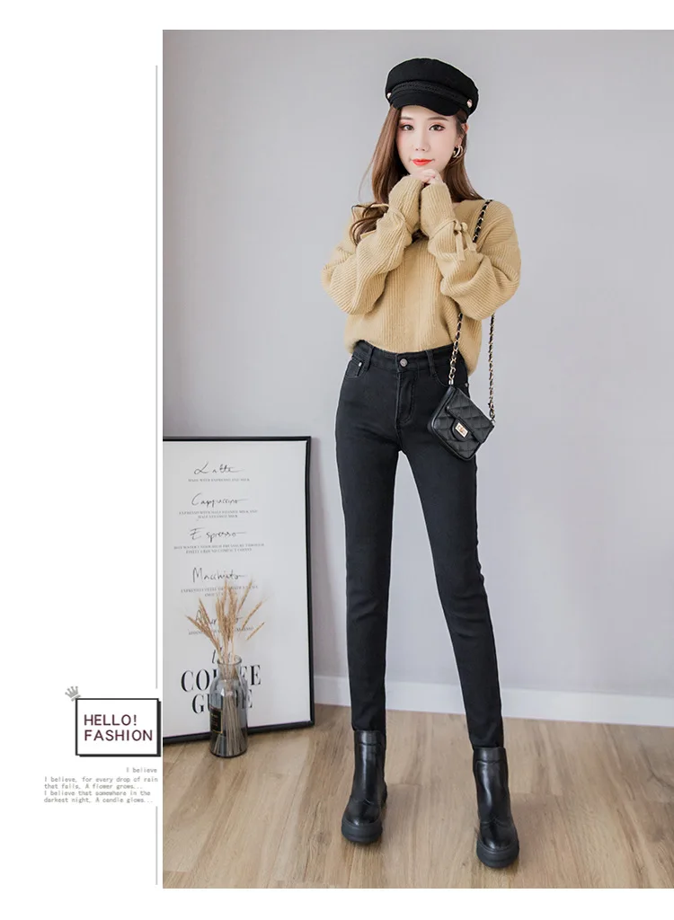 Title 5, Womens Thickened Velvet Jeans Warm Winter Pant...