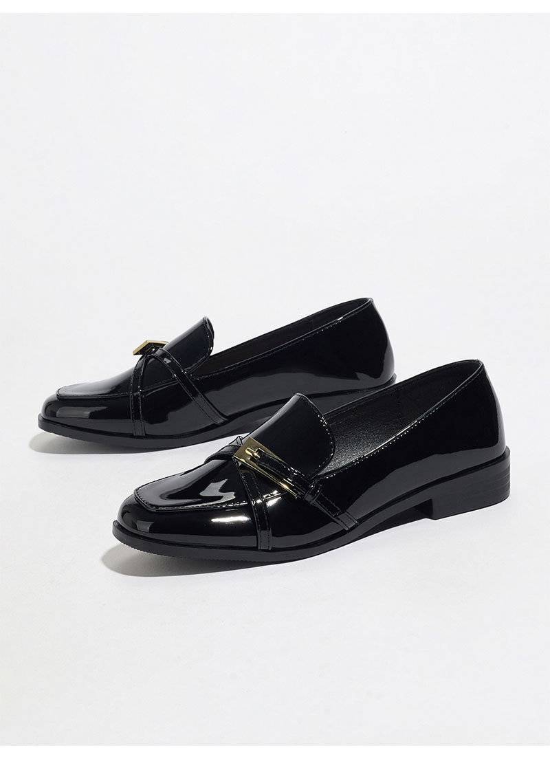 Leather Square Toe Shoes