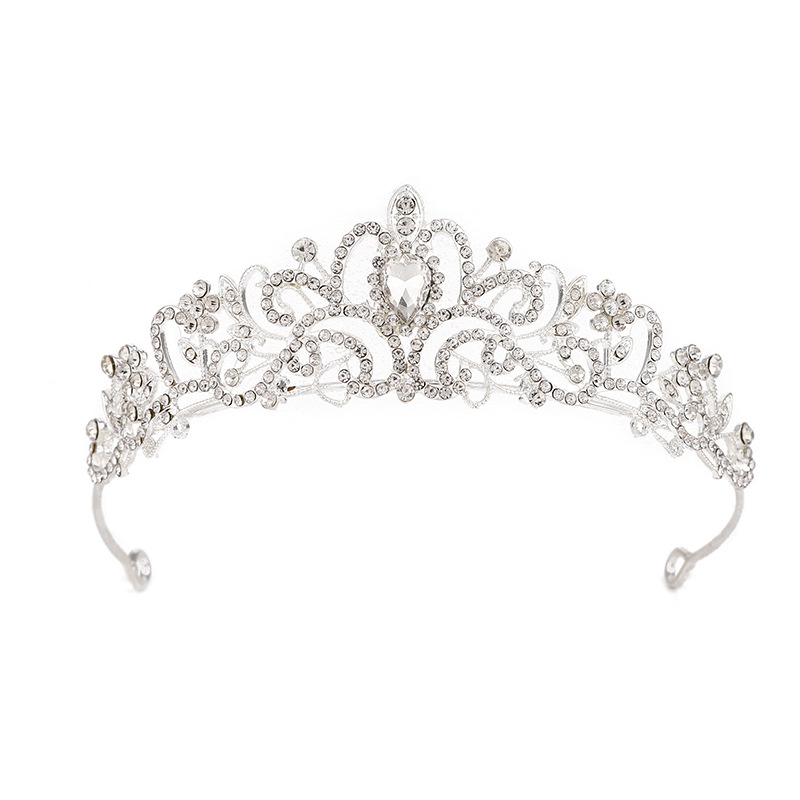 Electroplated Alloy Women's Semicircle Crown With Diamond 5