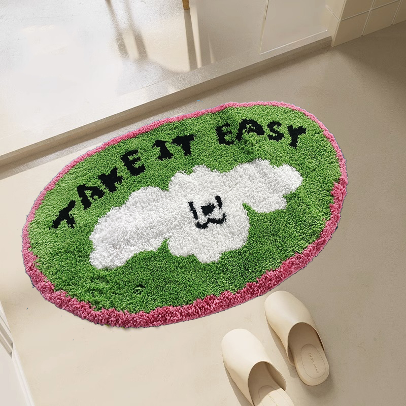 Toilet Door Mat Absorbent Floor Mat Non-slip Carpet