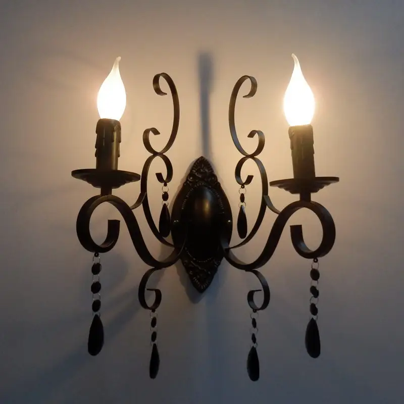 European-style Vintage Crystal Chandelier Wall Lamp