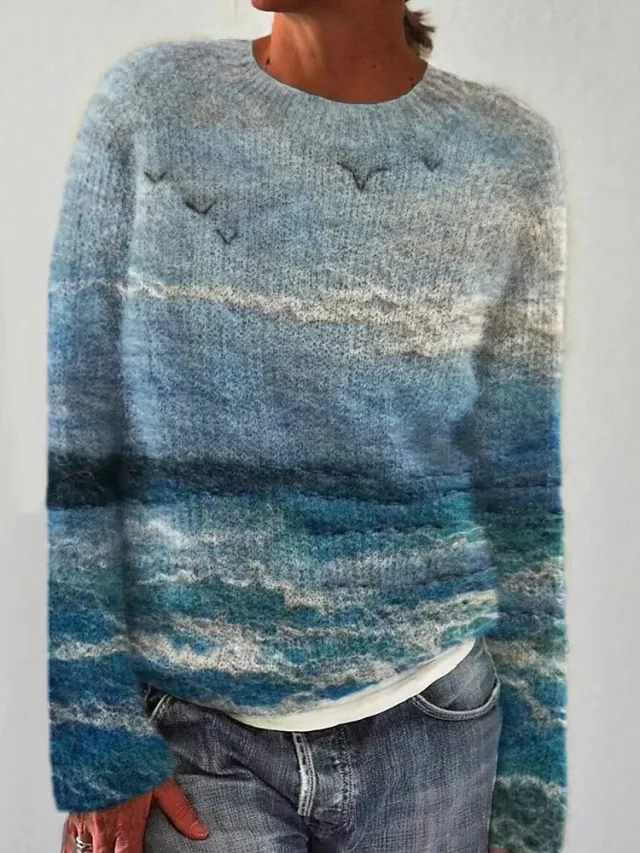 Women's Sweater Pattern Pullover Casual Hailang - Shop at LoveMi