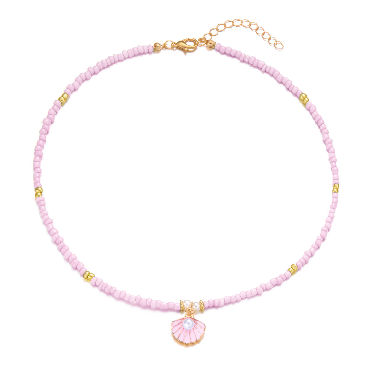 Bohemian Nautical-Style Shell And Pearl Necklace