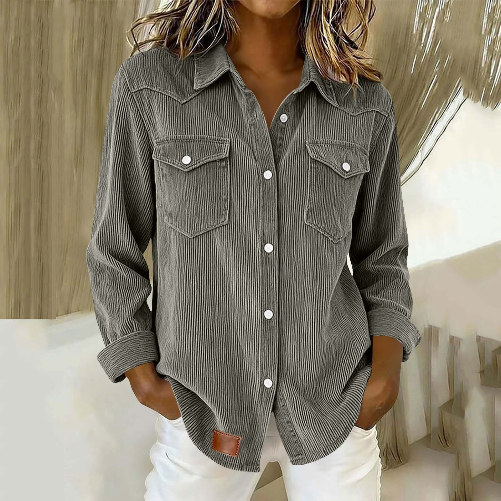 New Womens Long-sleeve Casual Shirt