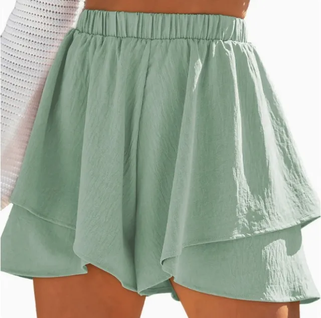 Shorts Women's Clothing High Waist Fashion Three Points Emerald 2Xl - Shop at LoveMi